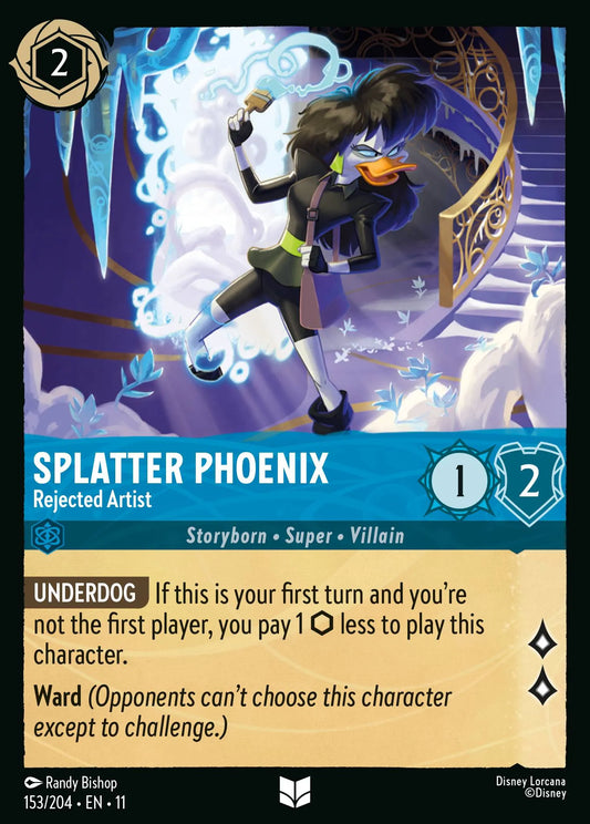 Splatter Phoenix - Rejected Artist | Winterspell #153 (Near Mint) | Disney Lorcana Single Australia (Near Mint)