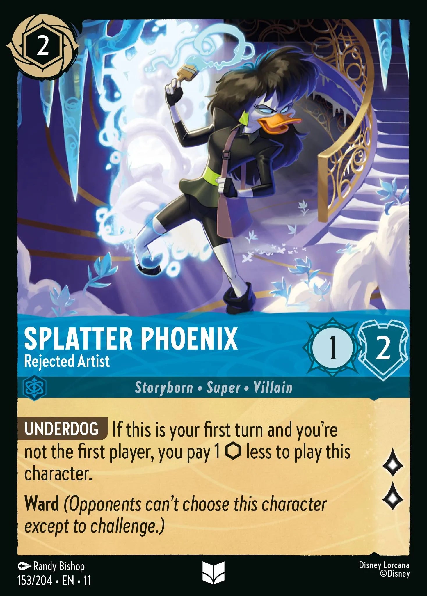 Splatter Phoenix - Rejected Artist | Winterspell #153 (Near Mint Foil) | Disney Lorcana Single Australia (Near Mint)