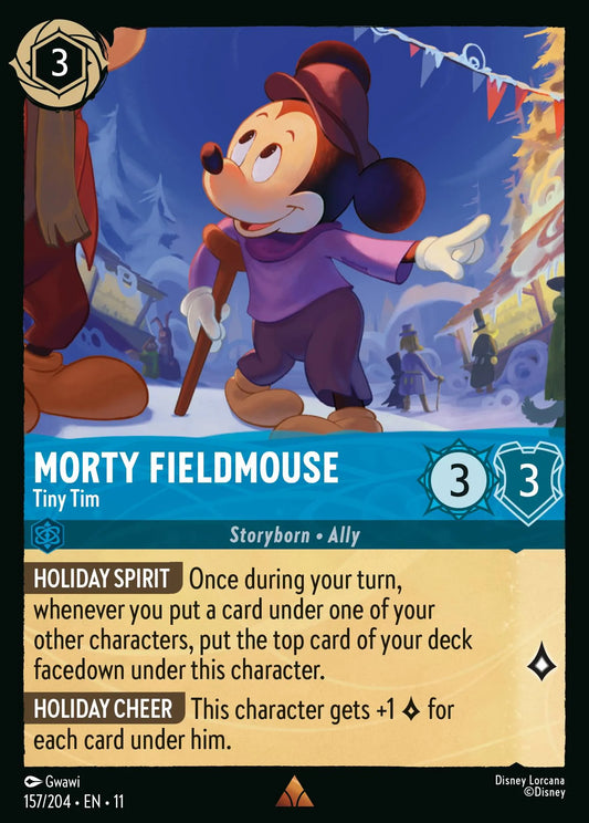 Morty Fieldmouse - Tiny Tim | Winterspell #157 (Near Mint Foil) | Disney Lorcana Single Australia (Near Mint)