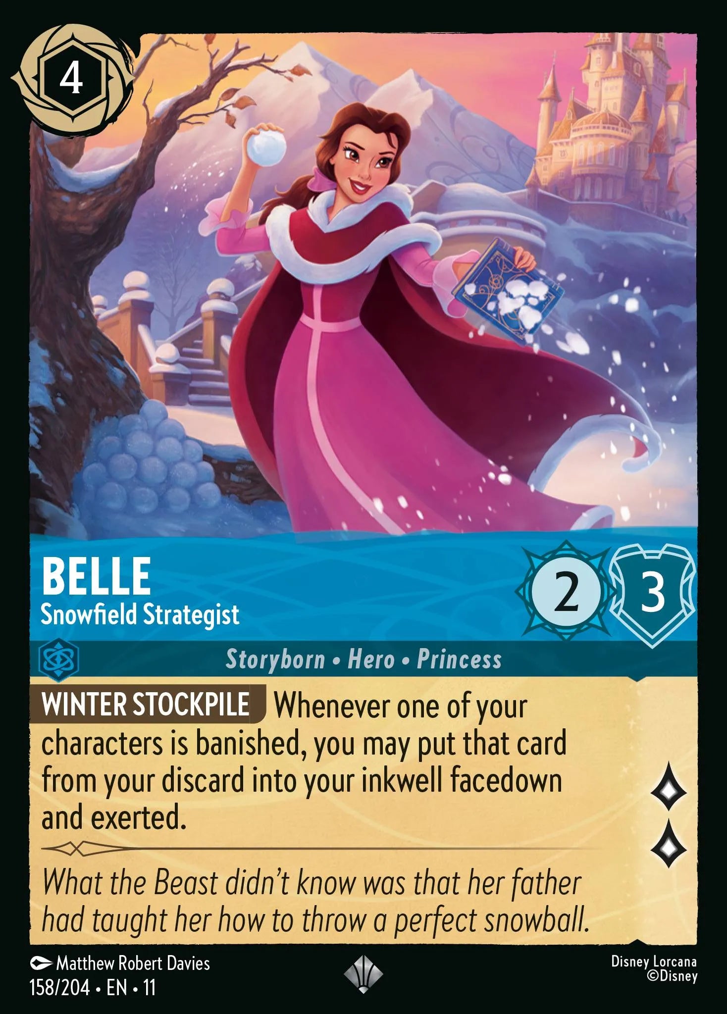 Belle - Snowfield Strategist | Winterspell #158 (Near Mint Foil) | Disney Lorcana Single Australia (Near Mint)
