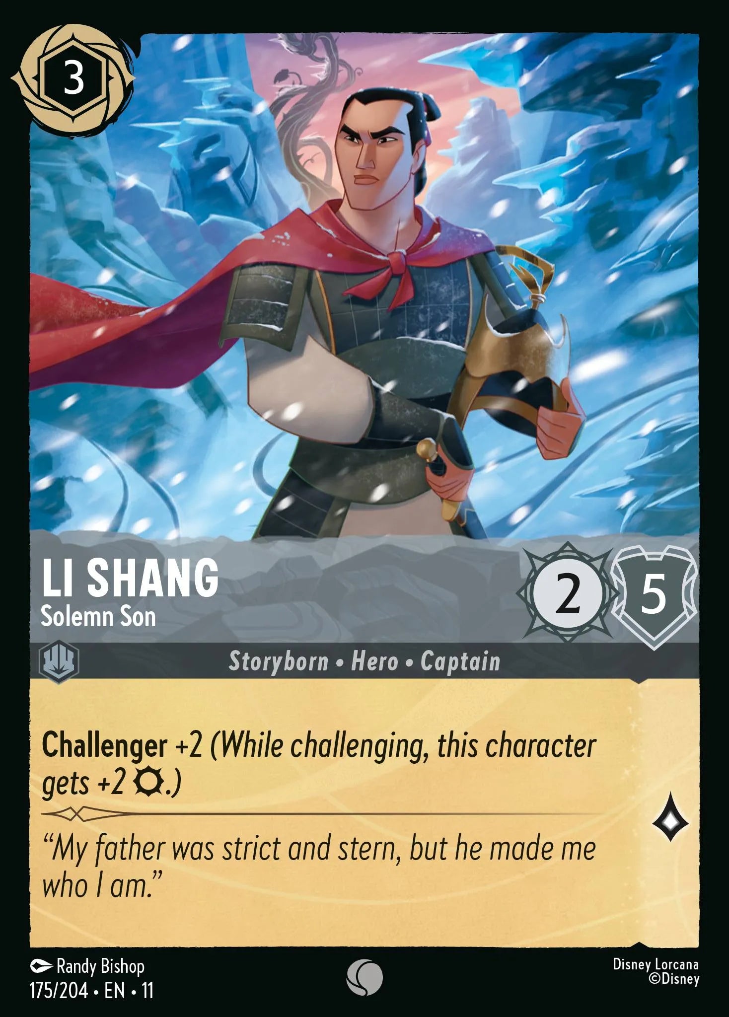 Li Shang - Solemn Son | Winterspell #175 (Near Mint) | Disney Lorcana Single Australia (Near Mint)