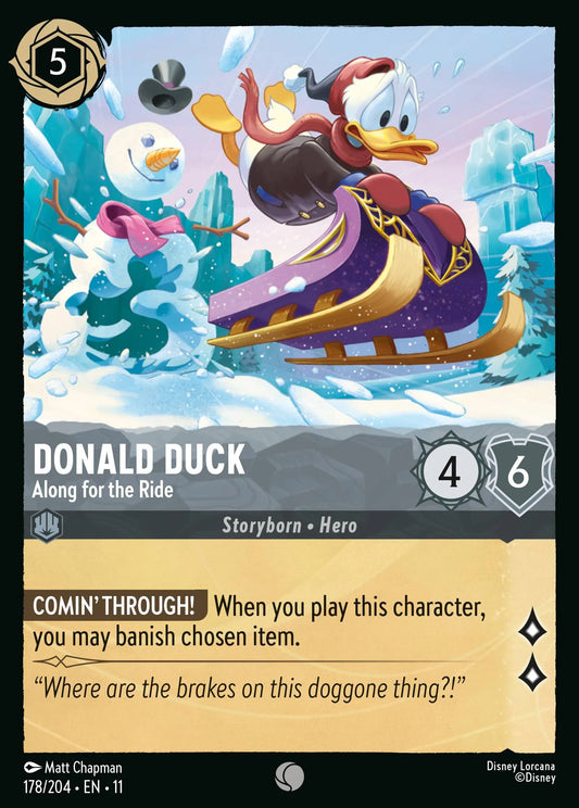 Donald Duck - Along for the Ride | Winterspell #178 (Near Mint) | Disney Lorcana Single Australia (Near Mint)
