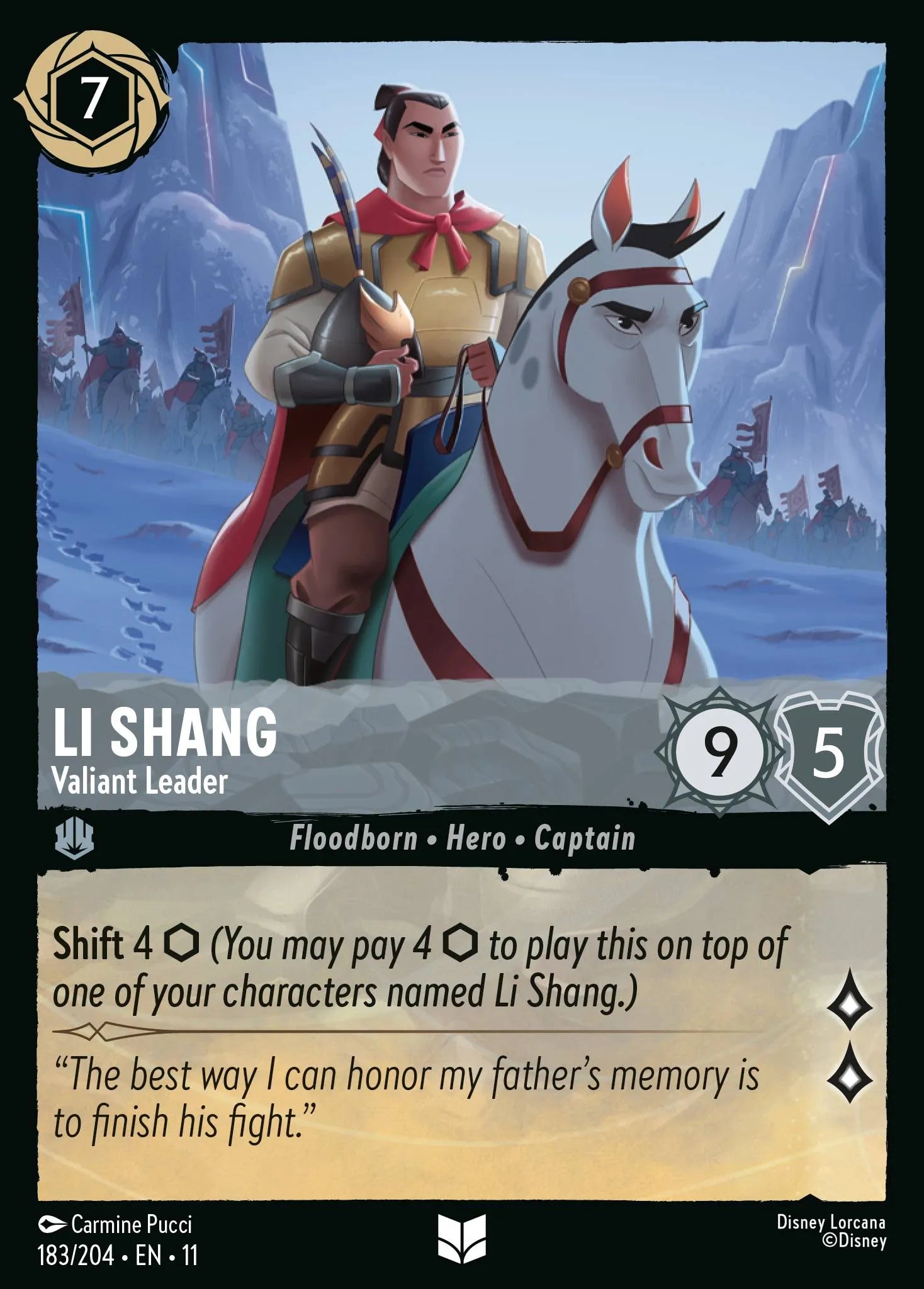 Li Shang - Valiant Leader | Winterspell #183 (Near Mint) | Disney Lorcana Single Australia (Near Mint)