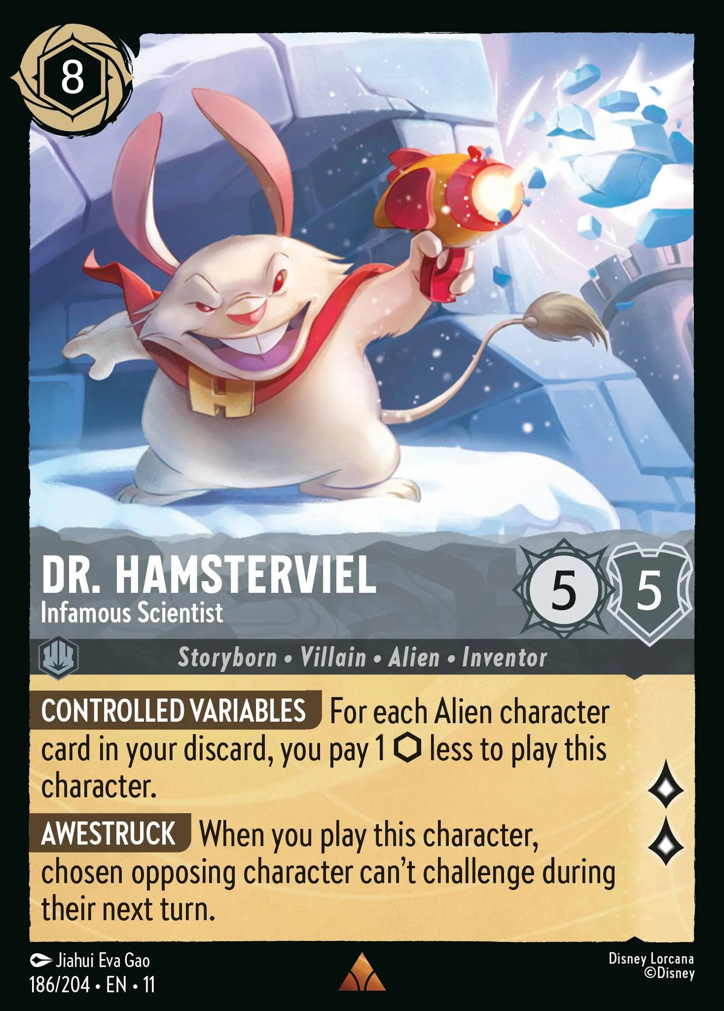 Dr. Hamsterviel - Infamous Scientist | Winterspell #186 (Near Mint) | Disney Lorcana Single Australia (Near Mint)