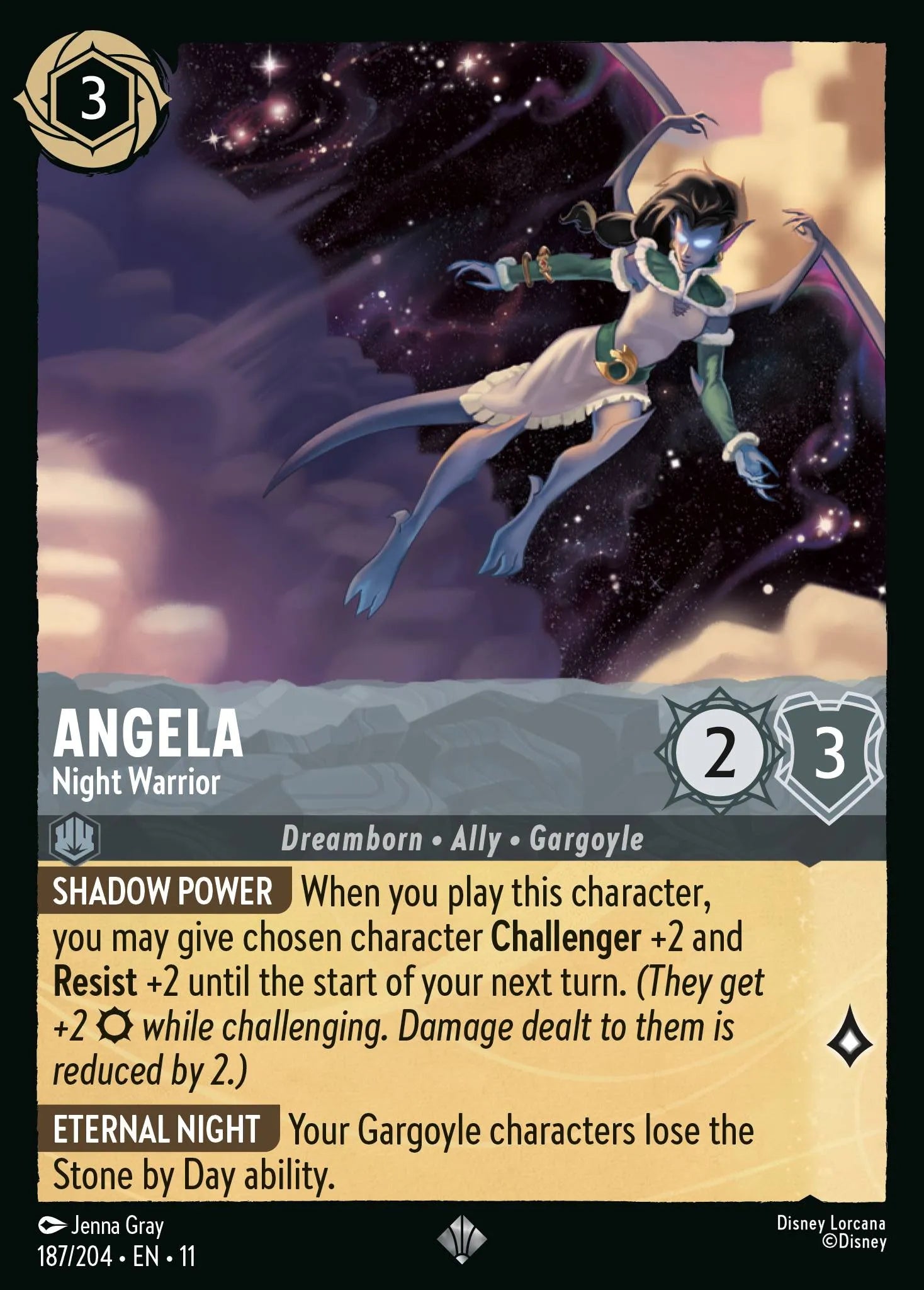 Angela - Night Warrior | Winterspell #187 (Near Mint) | Disney Lorcana Single Australia (Near Mint)