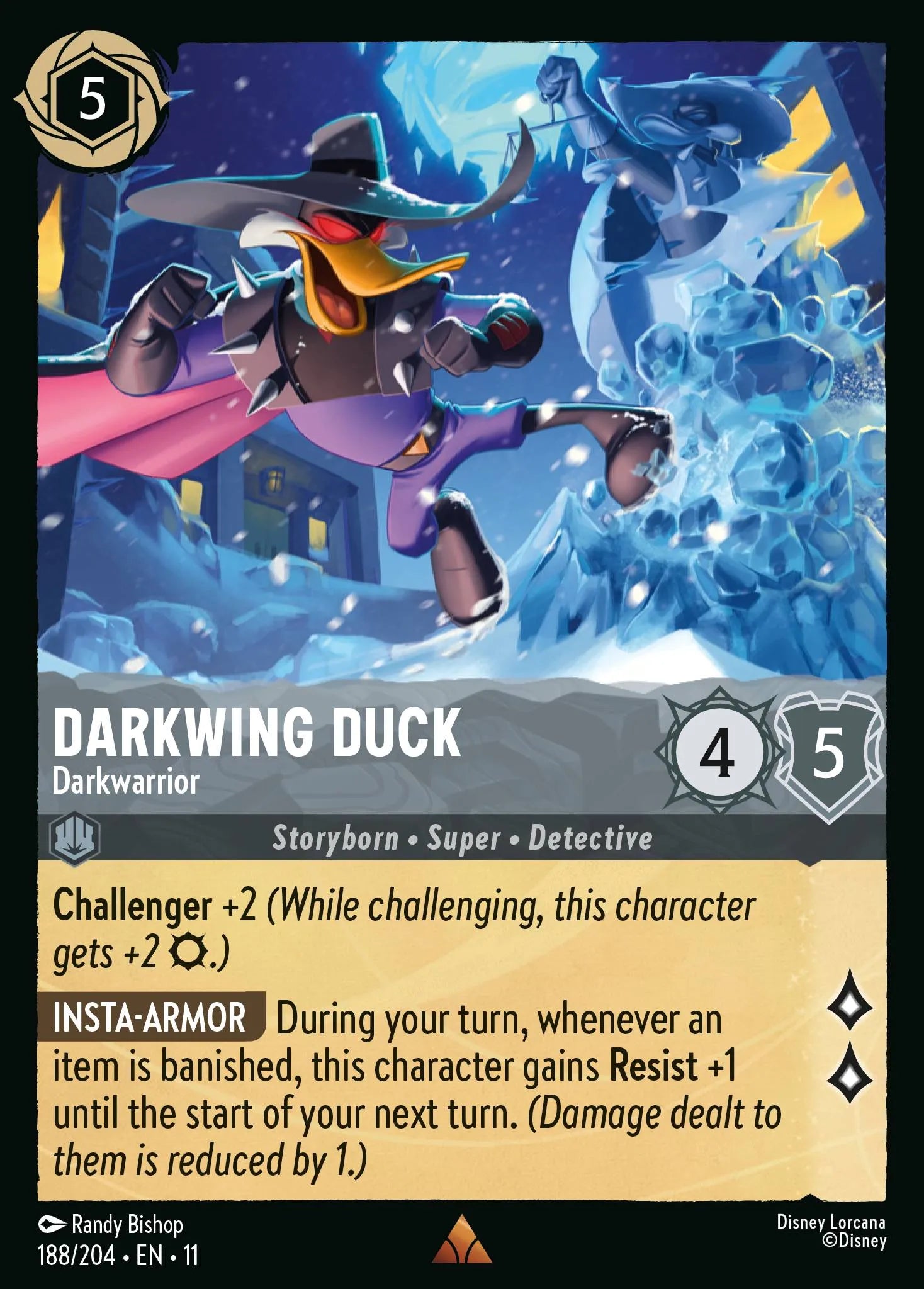 Darkwing Duck - Darkwarrior | Winterspell #188 (Near Mint Foil) | Disney Lorcana Single Australia (Near Mint)