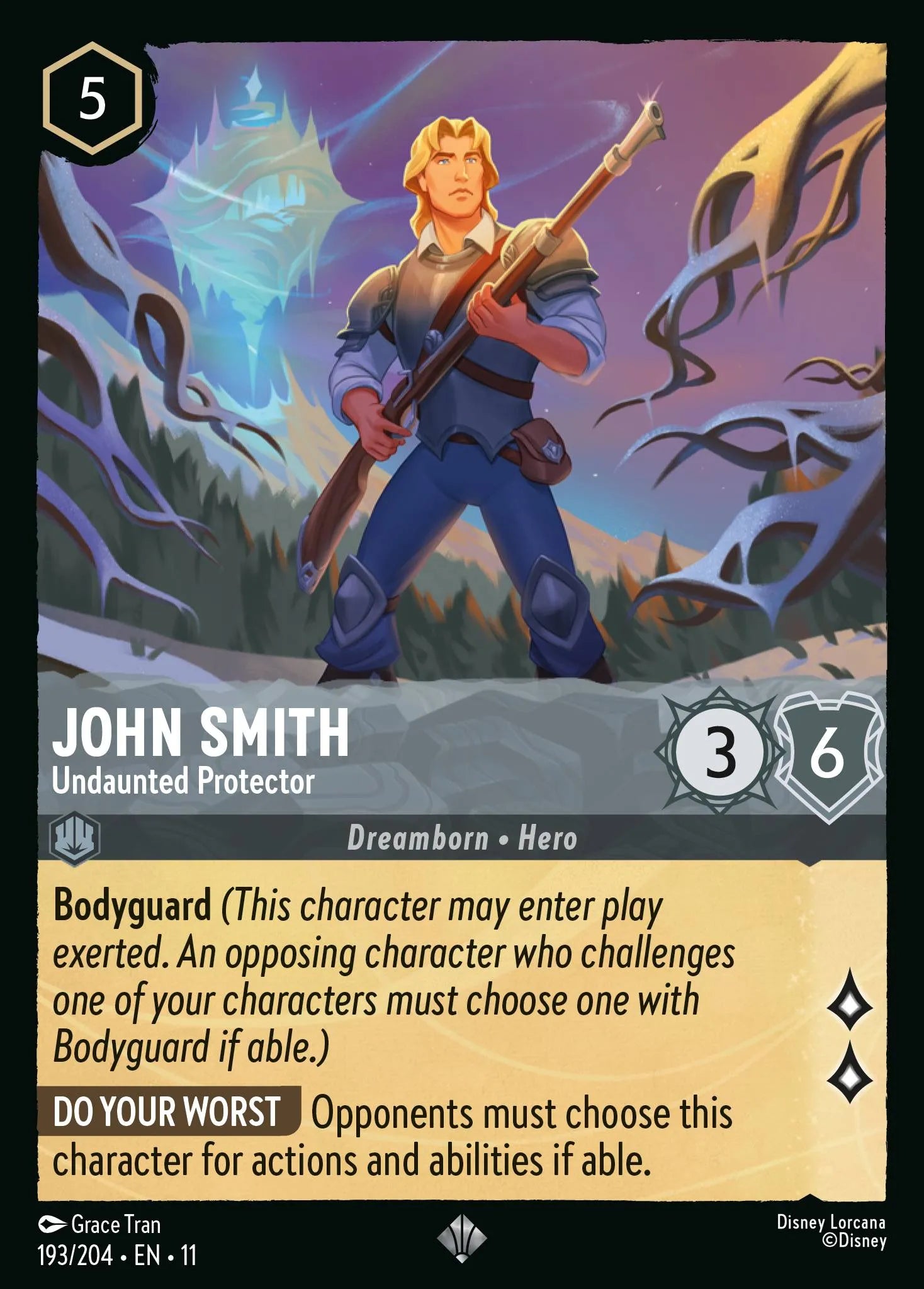 John Smith - Undaunted Protector | Winterspell #193 (Near Mint) | Disney Lorcana Single Australia (Near Mint)