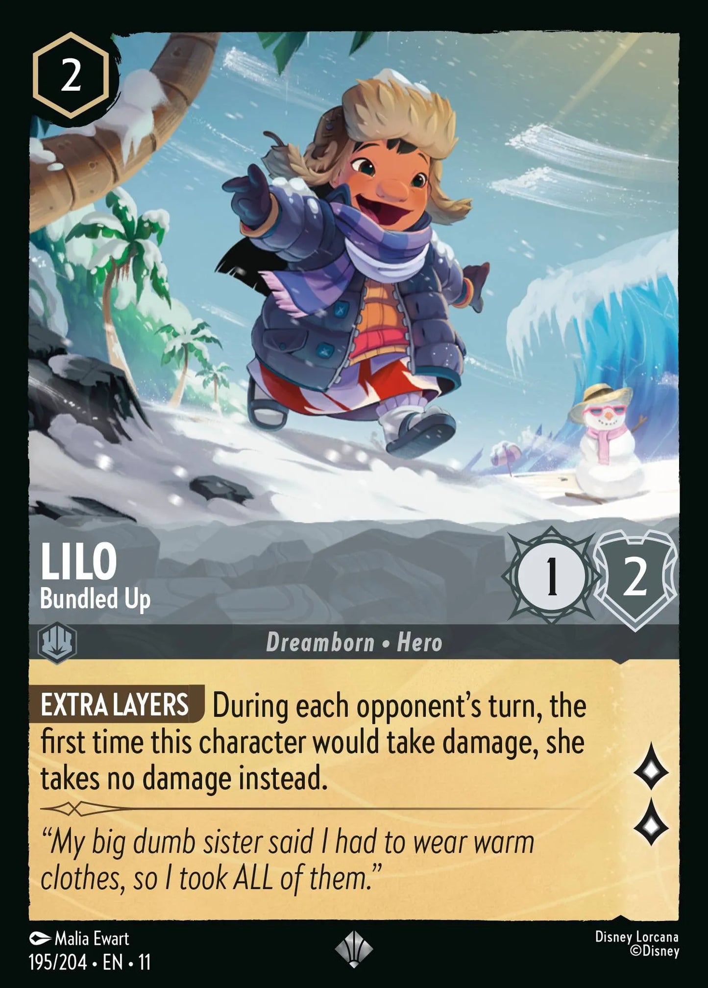 Lilo - Bundled Up | Winterspell #195 (Near Mint) | Disney Lorcana Single Australia (Near Mint)