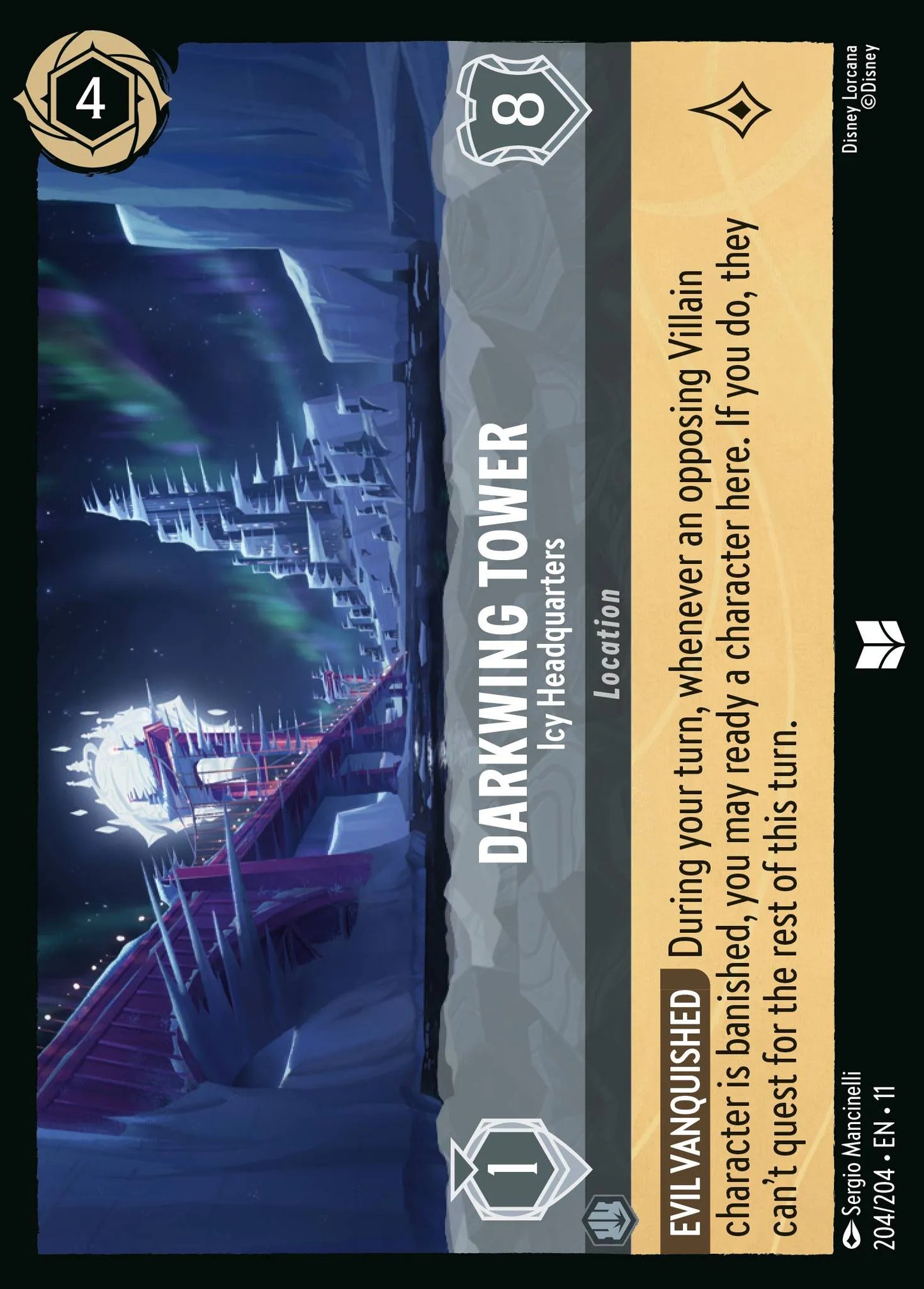 Darkwing Tower - Icy Headquarters | Winterspell #204 (Near Mint Foil) | Disney Lorcana Single Australia (Near Mint)