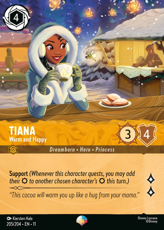 Tiana - Warm and Happy | Winterspell #205 (Near Mint Foil) | Disney Lorcana Single Australia (Near Mint)