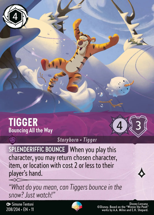 Tigger - Bouncing All the Way | Winterspell #208 (Near Mint) | Disney Lorcana Single Australia (Near Mint)