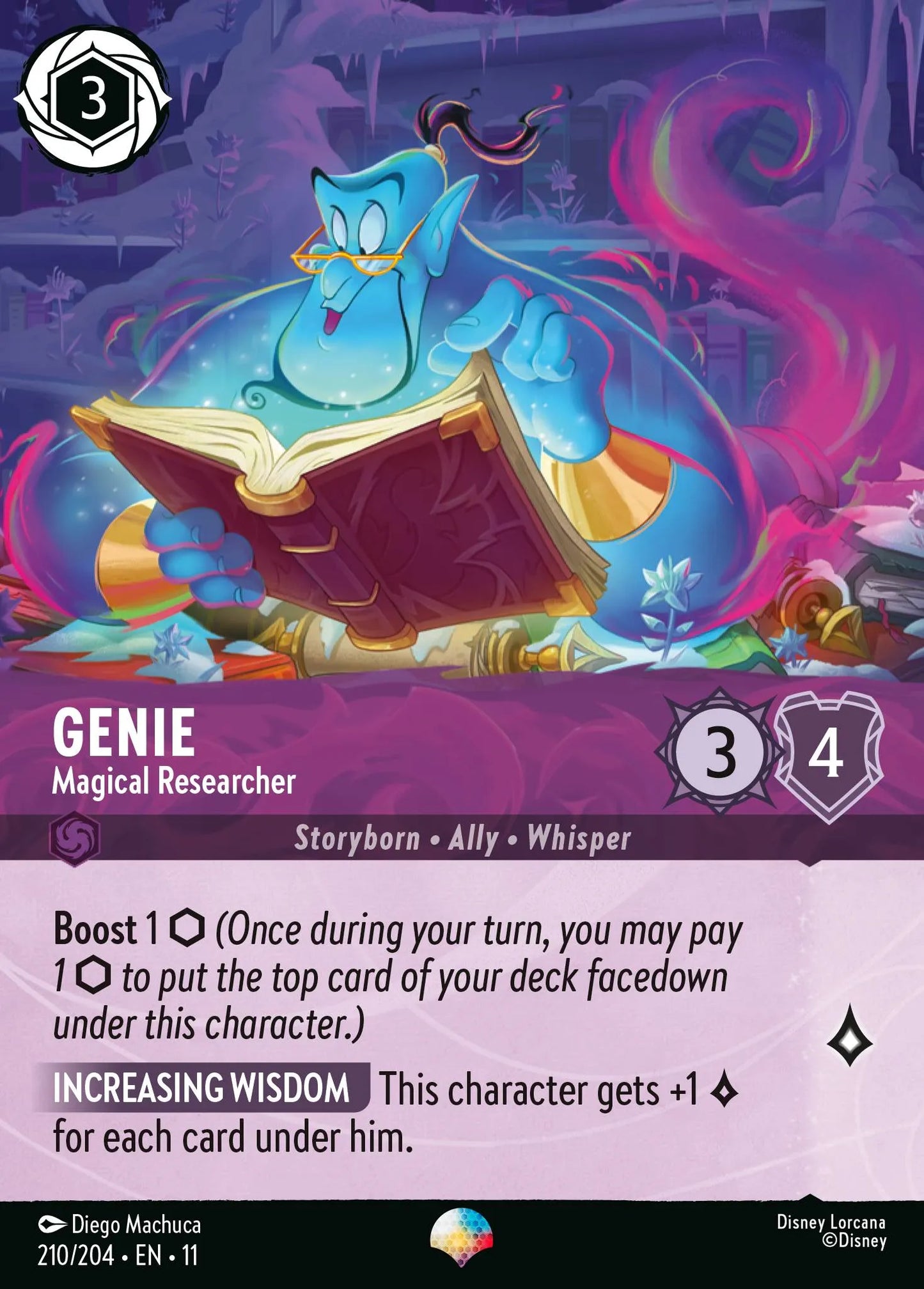 Genie - Magical Researcher | Winterspell #210 (Near Mint) | Disney Lorcana Single Australia (Near Mint)