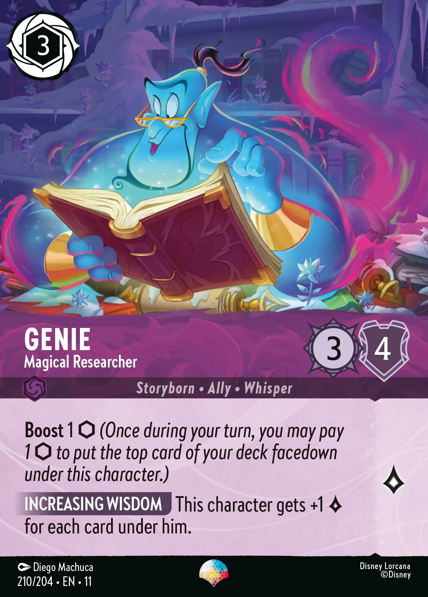 Genie - Magical Researcher | Winterspell #210 (Near Mint Foil) | Disney Lorcana Single Australia (Near Mint)