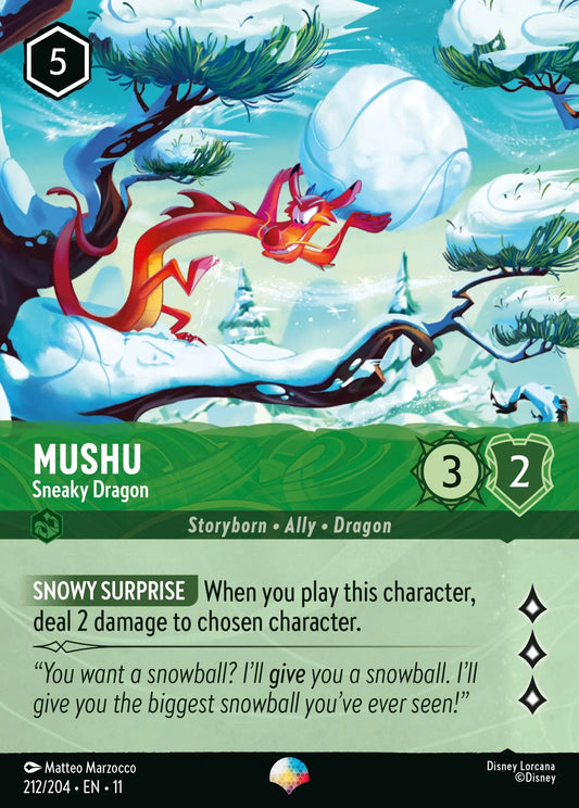 Mushu - Sneaky Dragon | Winterspell #212 (Near Mint Foil) | Disney Lorcana Single Australia (Near Mint)