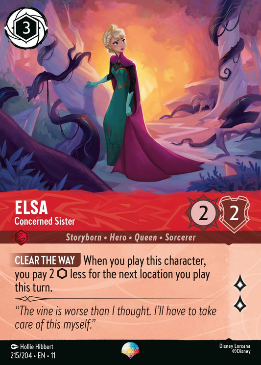 Elsa - Concerned Sister | Winterspell #215 (Near Mint) | Disney Lorcana Single Australia (Near Mint)