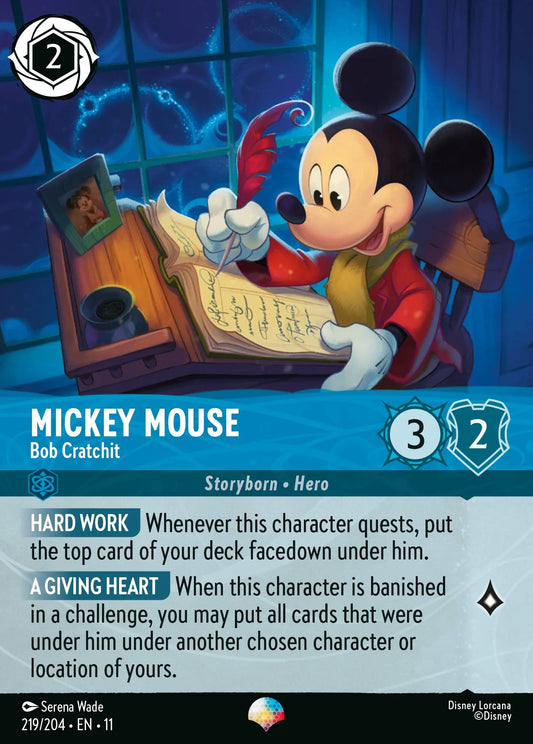 Mickey Mouse - Bob Cratchit | Winterspell #219 (Near Mint) | Disney Lorcana Single Australia (Near Mint)