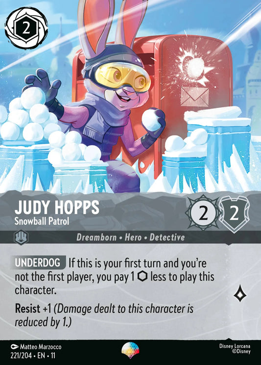 Judy Hopps - Snowball Patrol | Winterspell #221 (Near Mint Foil) | Disney Lorcana Single Australia (Near Mint)
