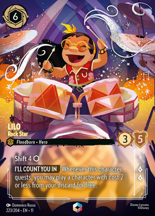 Lilo - Rock Star | Winterspell #223 (Near Mint) | Disney Lorcana Single Australia (Near Mint)