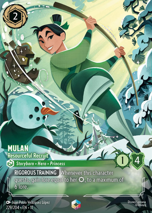 Mulan - Resourceful Recruit | Winterspell #229 (Near Mint) | Disney Lorcana Single Australia (Near Mint)
