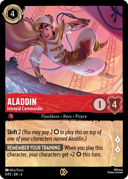Aladdin - Intrepid Commander | Azurite Sea event promo Promo (9/P2·EN·6) | Disney Lorcana Single Australia (Near Mint)