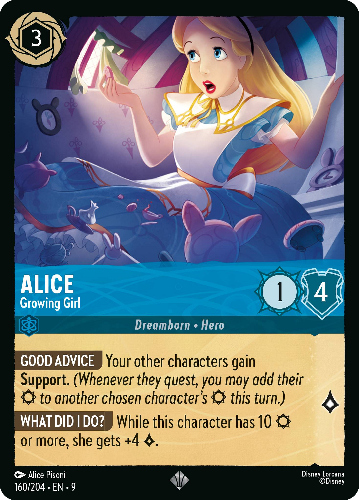 Alice - Growing Girl | Fabled #160 (Near Mint Foil) | Disney Lorcana Single Australia (Near Mint)