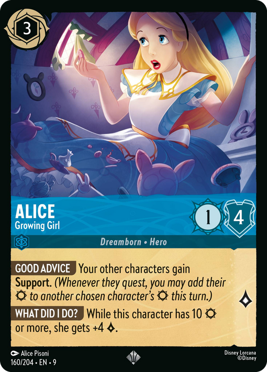 Alice - Growing Girl | Fabled #160 (Near Mint Foil) | Disney Lorcana Single Australia (Near Mint)