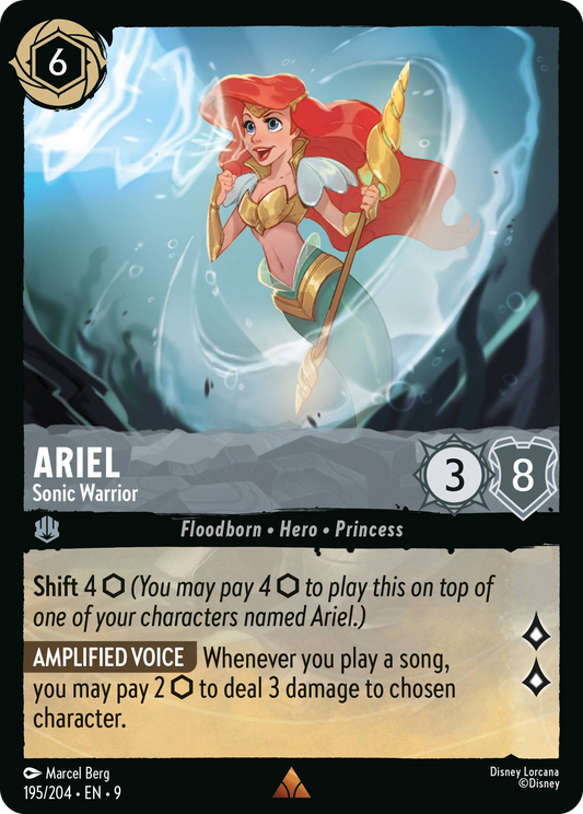 Ariel - Sonic Warrior | Fabled #195 (Near Mint Foil) | Disney Lorcana Single Australia (Near Mint)