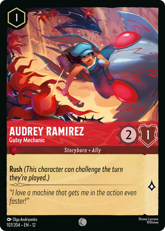 Audrey Ramirez - Gutsy Mechanic | Wilds Unknown #107 (Near Mint Foil) | Disney Lorcana Single Australia (Near Mint)