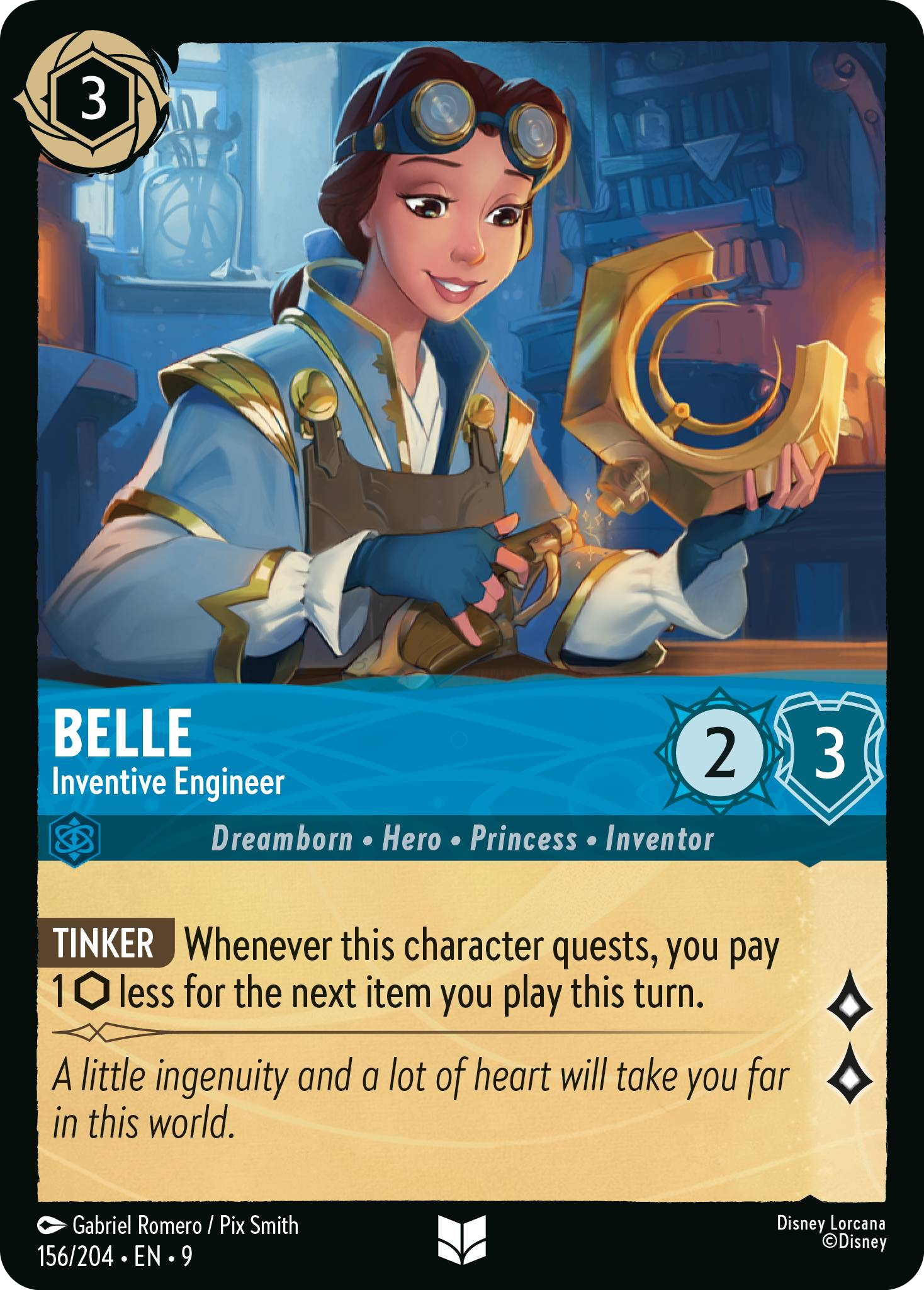 Belle - Inventive Engineer | Fabled #156 (Near Mint) | Disney Lorcana Single Australia (Near Mint)