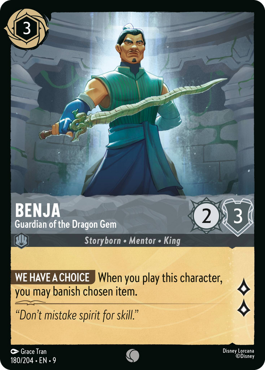Benja - Guardian of the Dragon Gem | Fabled #180 (Near Mint Foil) | Disney Lorcana Single Australia (Near Mint)