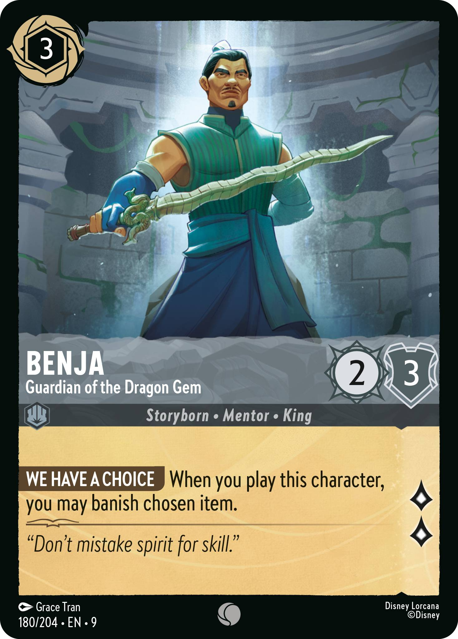 Benja - Guardian of the Dragon Gem | Fabled #180 (Near Mint) | Disney Lorcana Single Australia (Near Mint)