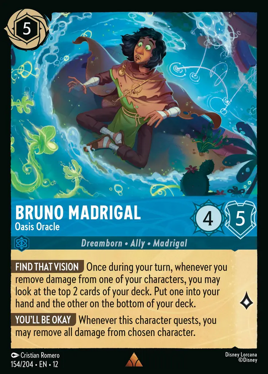 Bruno Madrigal - Oasis Oracle | Wilds Unknown #154 (Near Mint Foil) | Disney Lorcana Single Australia (Near Mint)