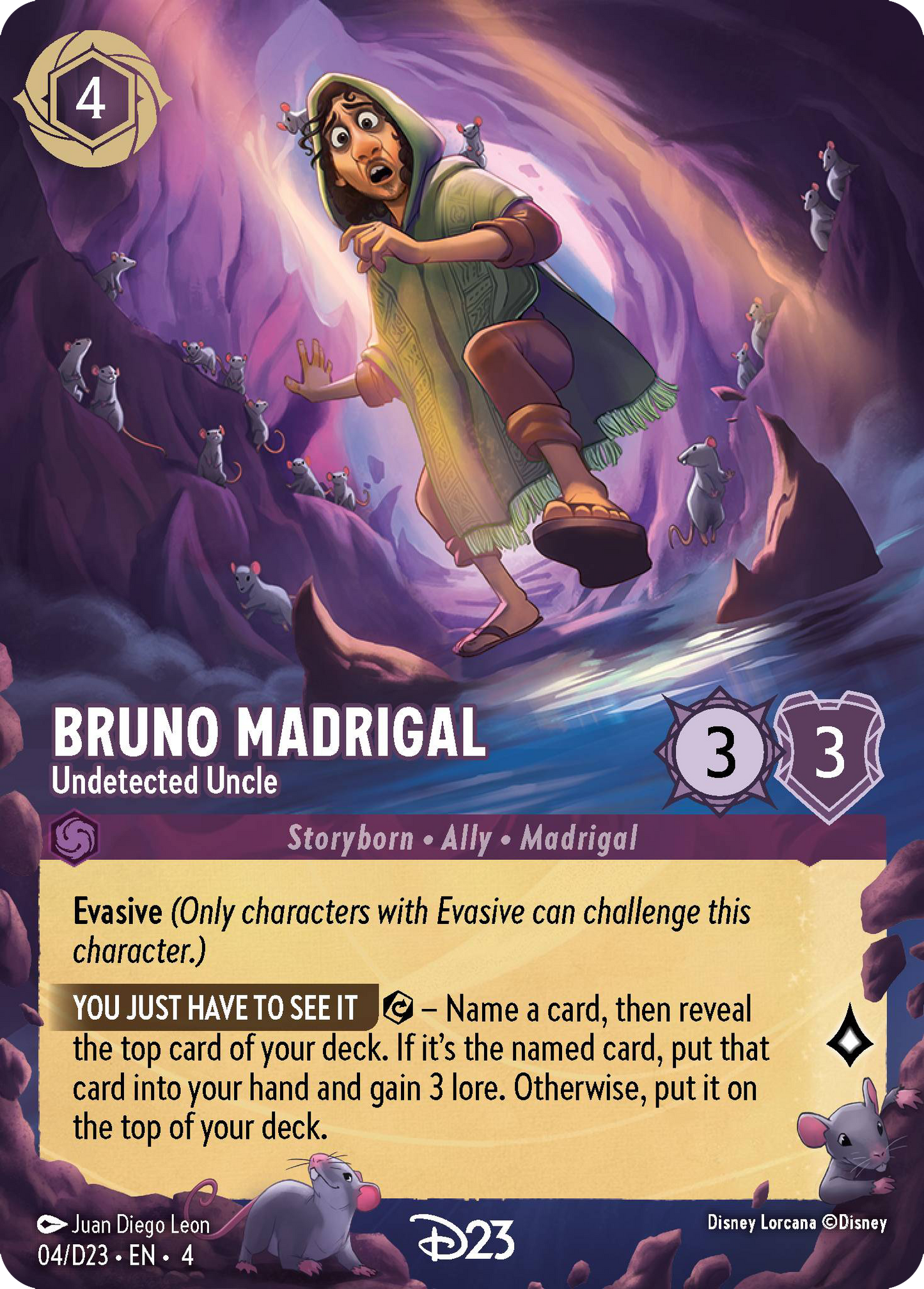 Bruno Madrigal - Undetected Uncle | D23 Expo 2024 Collector's Set Promo (04/D23·EN·4) | Disney Lorcana Single Australia (Near Mint)
