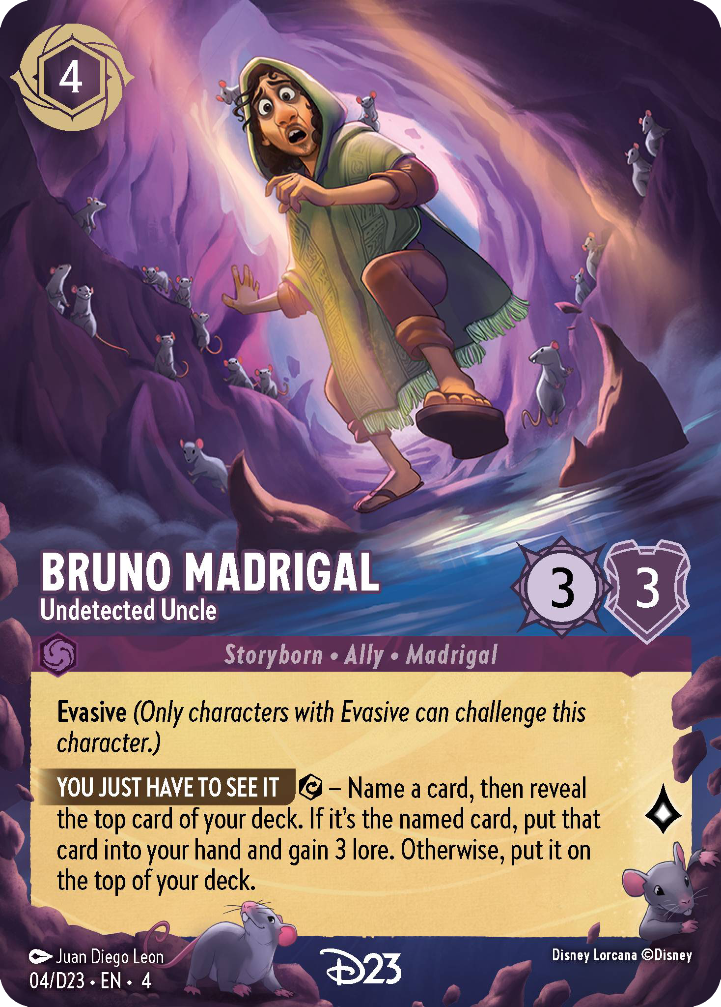 Bruno Madrigal - Undetected Uncle | D23 Expo 2024 Collector's Set Promo (04/D23·EN·4) | Disney Lorcana Single Australia (Near Mint)