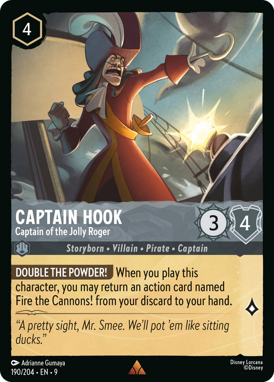 Captain Hook - Captain of the Jolly Roger | Fabled #190 (Near Mint) | Disney Lorcana Single Australia (Near Mint)