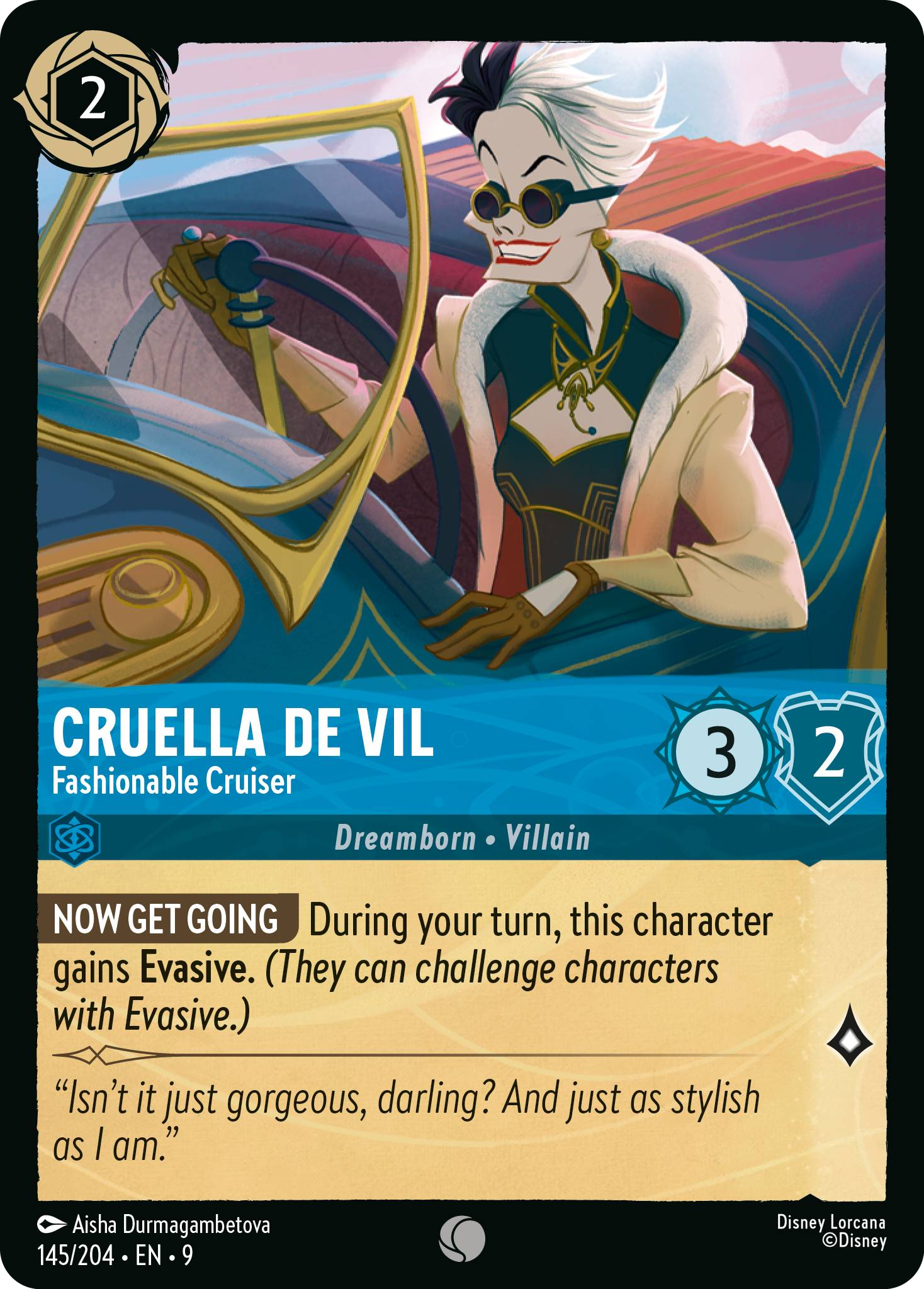 Cruella De Vil - Fashionable Cruiser | Fabled #145 (Near Mint) | Disney Lorcana Single Australia (Near Mint)