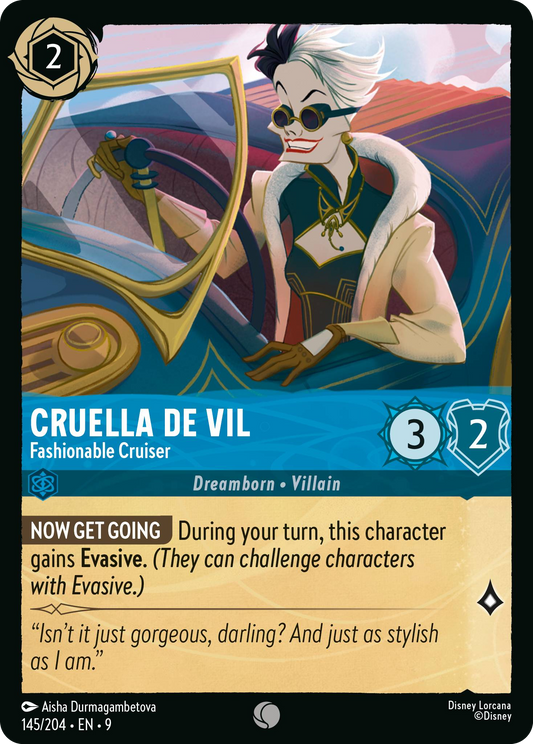 Cruella De Vil - Fashionable Cruiser | Fabled #145 (Near Mint) | Disney Lorcana Single Australia (Near Mint)