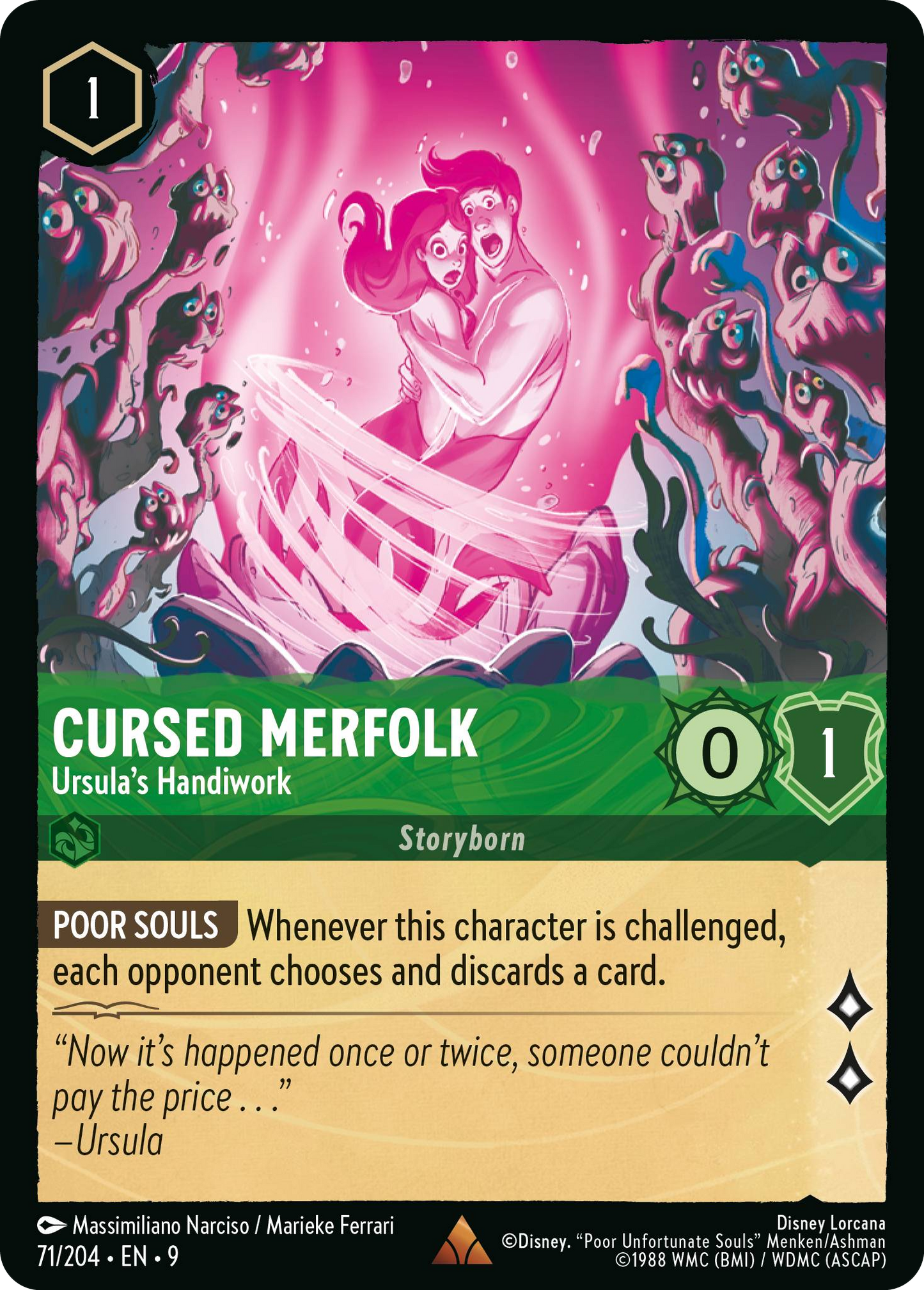 Cursed Merfolk - Ursula's Handiwork | Fabled #71 (Near Mint Foil) | Disney Lorcana Single Australia (Near Mint)