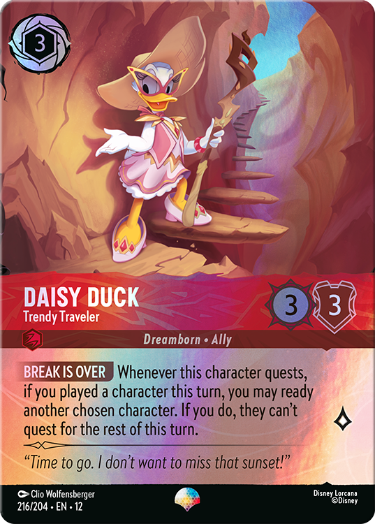 Daisy Duck - Trendy Traveler | Wilds Unknown #216 (Near Mint) | Disney Lorcana Single Australia (Near Mint)