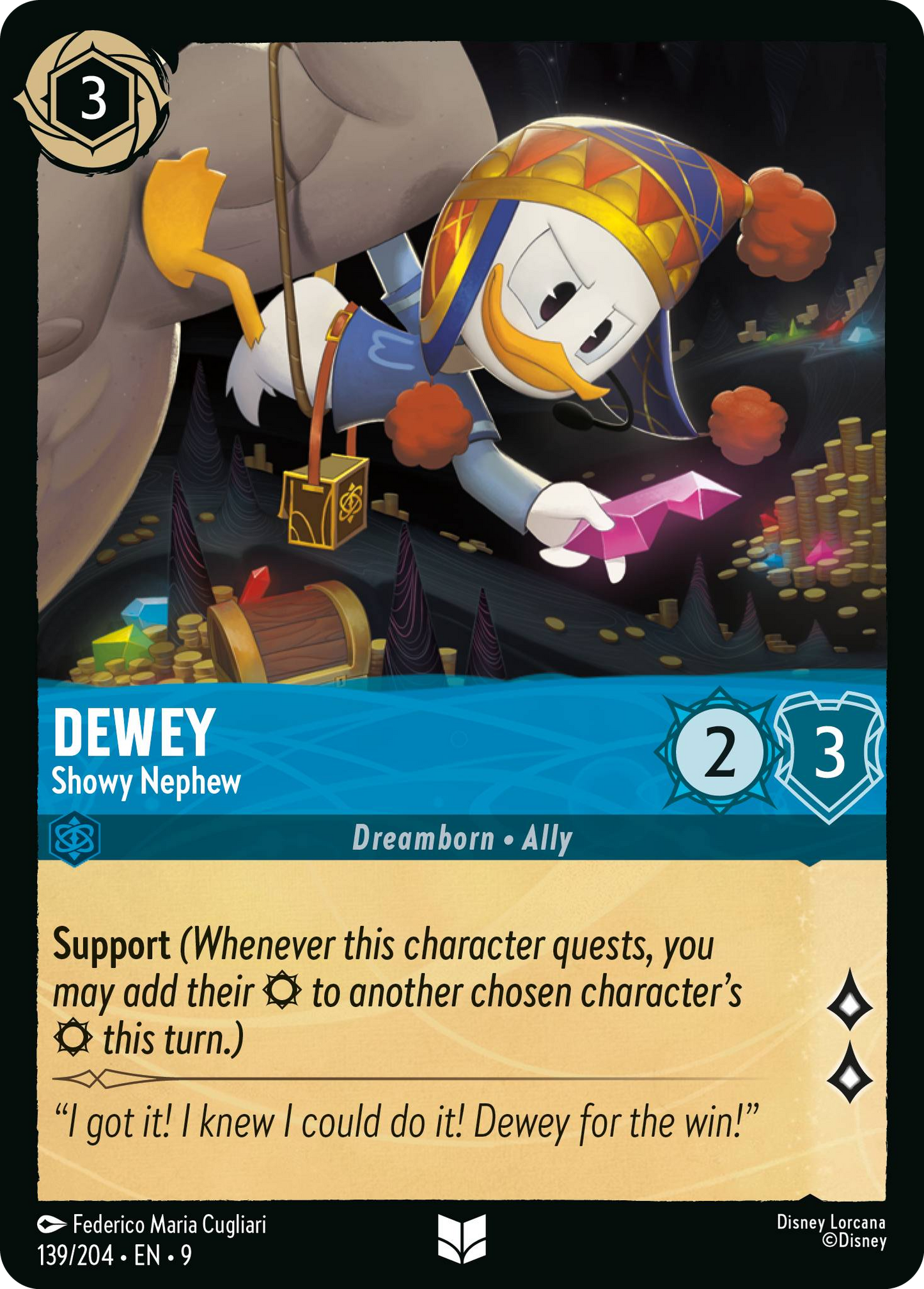 Dewey - Showy Nephew | Fabled #139 (Near Mint Foil) | Disney Lorcana Single Australia (Near Mint)