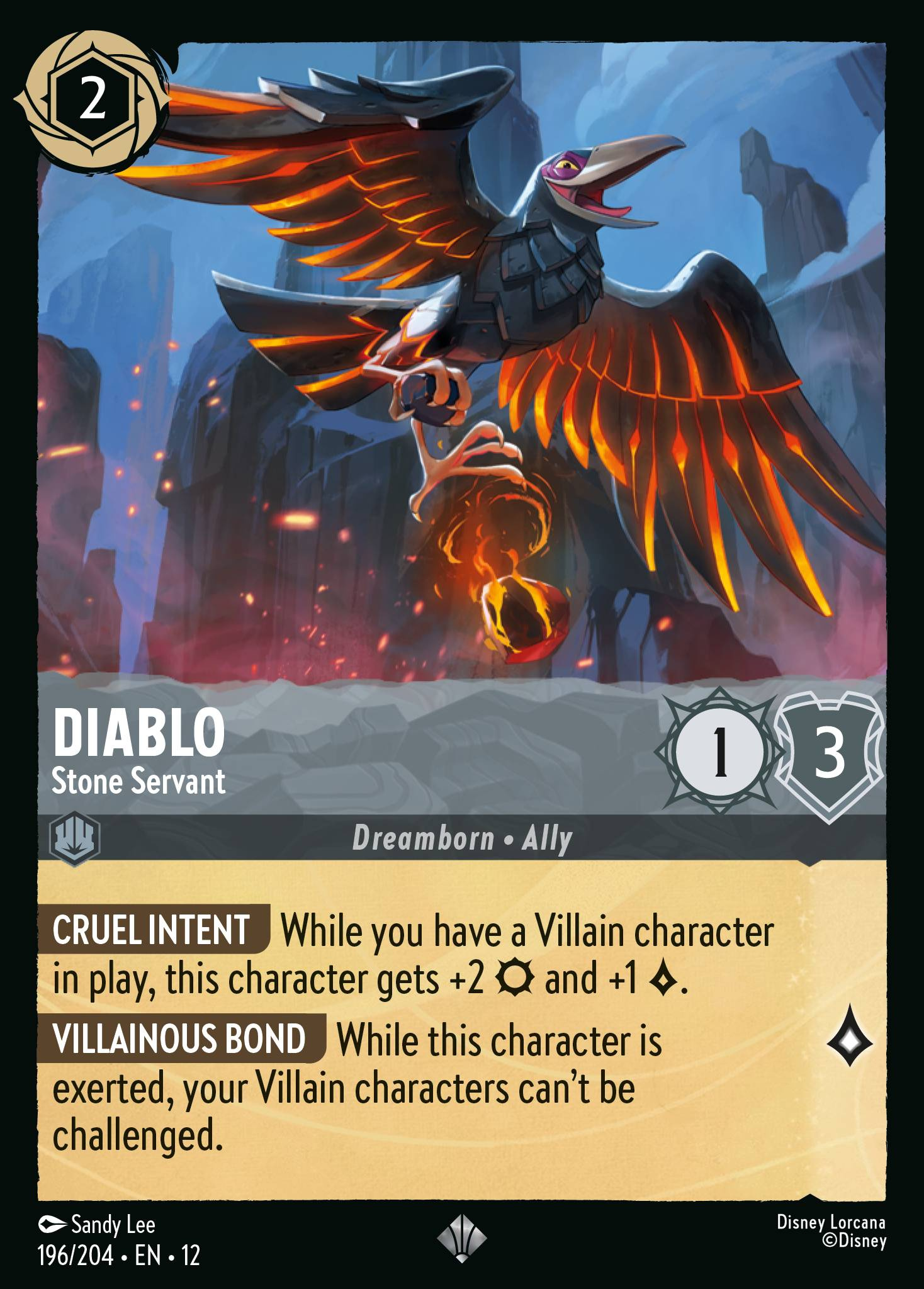 Diablo - Stone Servant | Wilds Unknown #196 (Near Mint Foil) | Disney Lorcana Single Australia (Near Mint)