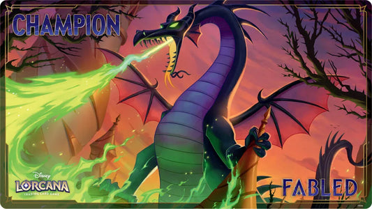 Disney Lorcana Set Championship Champion Playmat – Fabled (Maleficent - Monstrous Dragon)