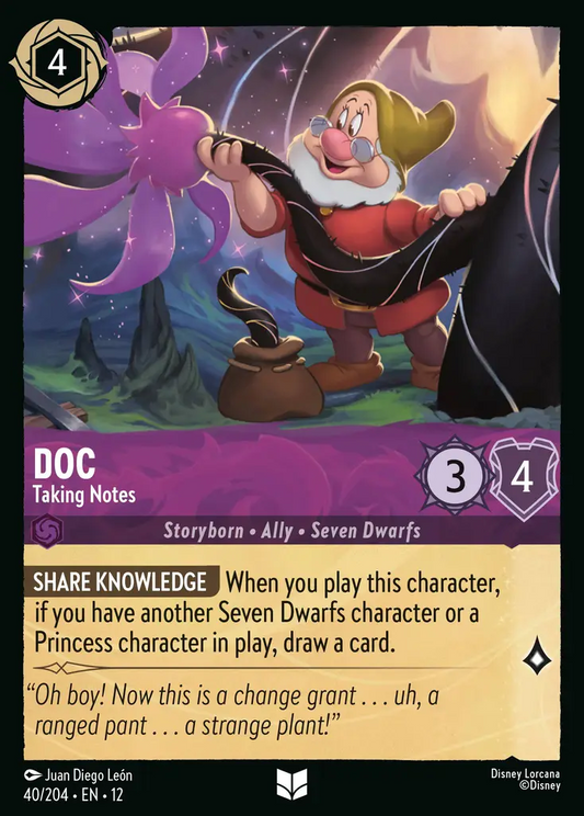 Doc - Taking Notes | Wilds Unknown #40 (Near Mint) | Disney Lorcana Single Australia (Near Mint)