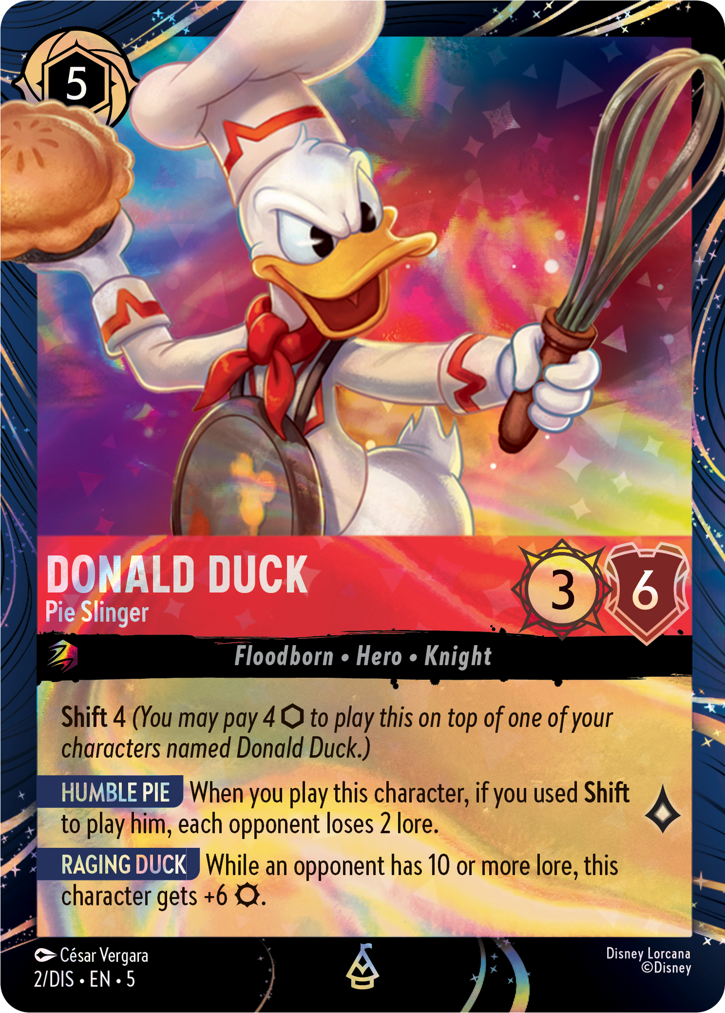 Donald Duck - Pie Slinger | EPCOT Festival of the Arts Promo (2/DIS·EN·5) | Disney Lorcana Single Australia (Near Mint)