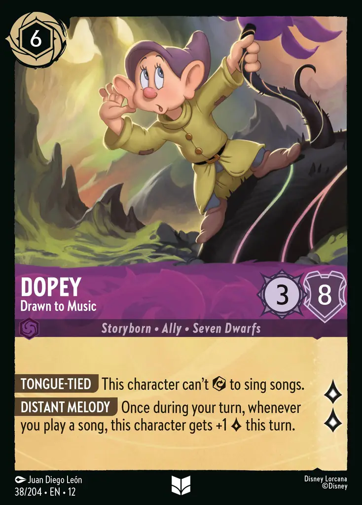 Dopey - Drawn to Music | Wilds Unknown #38 (Near Mint) | Disney Lorcana Single Australia (Near Mint)