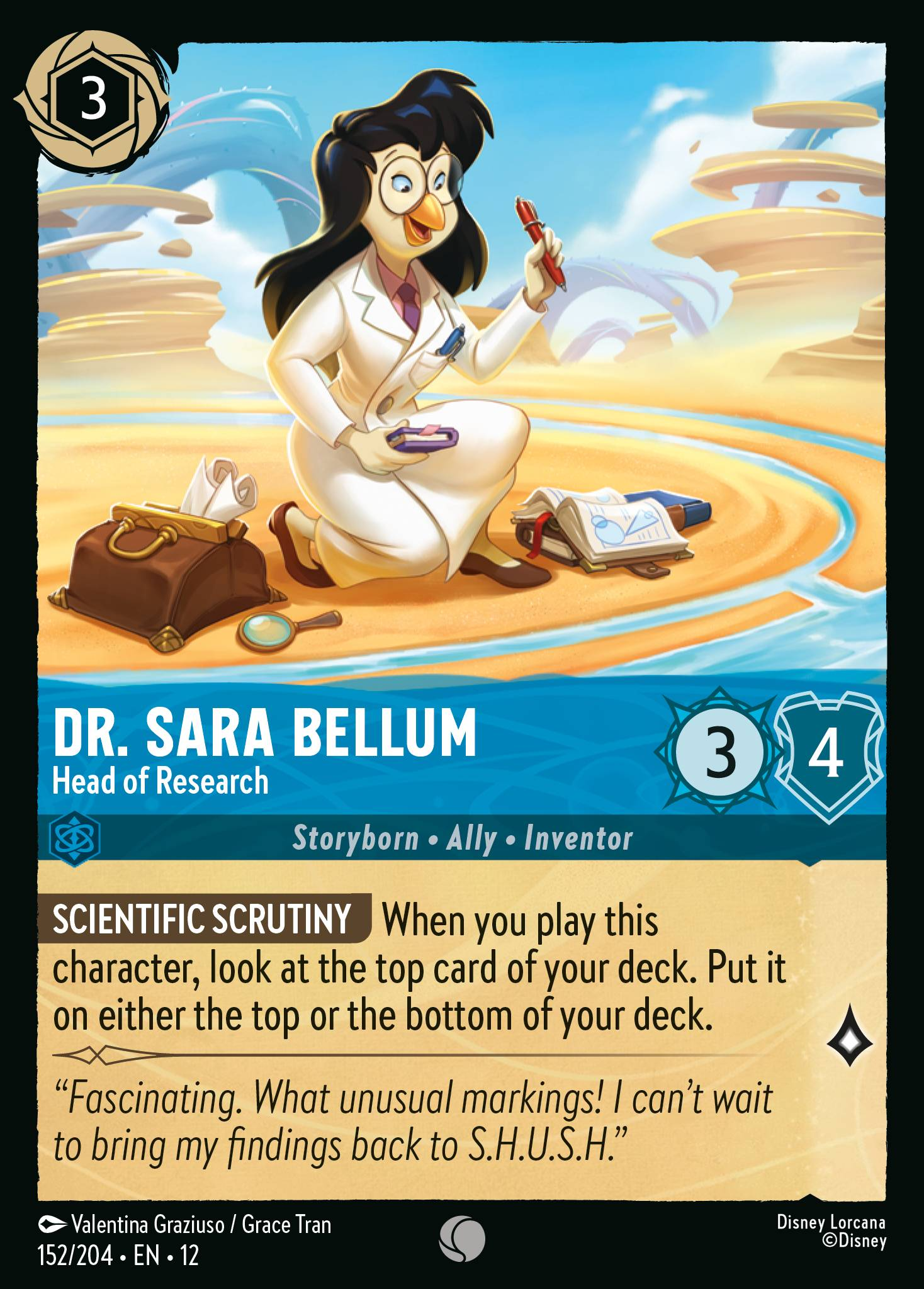 Dr. Sara Bellum - Head of Research | Wilds Unknown #152 (Near Mint) | Disney Lorcana Single Australia (Near Mint)