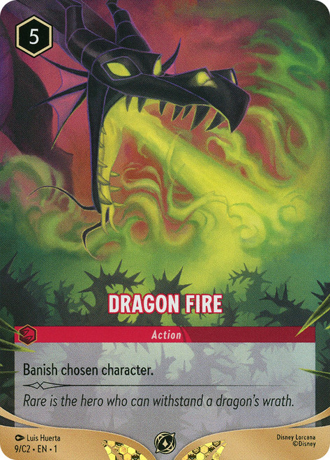 Dragon Fire – Disney Lorcana Challenge Set 2 Promo #9/C2