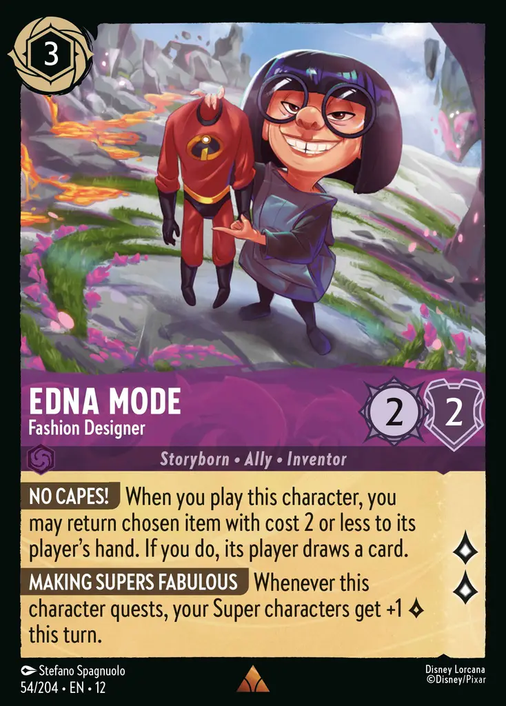 Edna Mode - Fashion Designer | Wilds Unknown #54 (Near Mint Foil) | Disney Lorcana Single Australia (Near Mint)