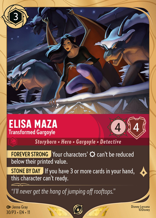 Elisa Maza - Transformed Gargoyle | Winterspell Organised Play promo Promo (30/P3·EN·11) | Disney Lorcana Single Australia (Near Mint)