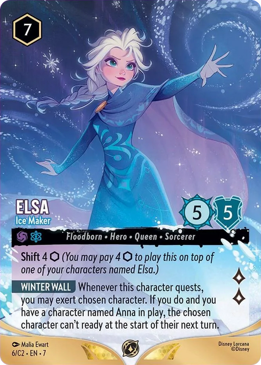 Elsa – Ice Maker – Disney Lorcana Challenge Set 2 Top Cut Promo #2/C2